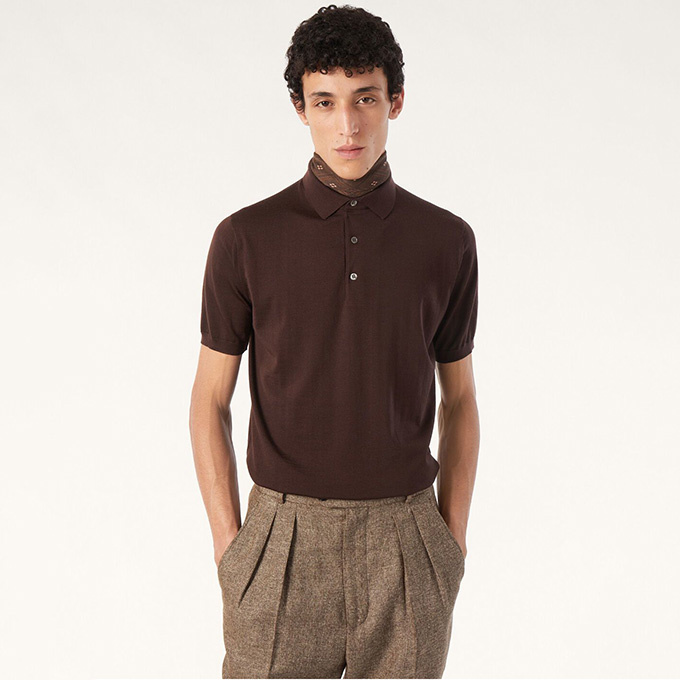 loro piana icewish wool polo shirt